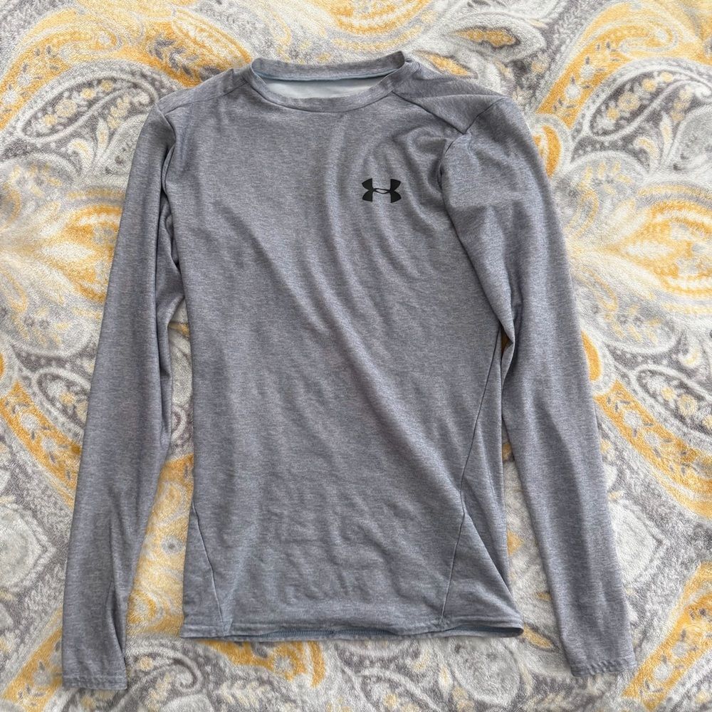 Under Armour Grey thermal heat gear long sleeve size small